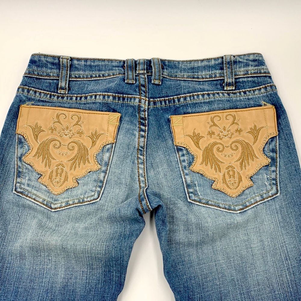 🍍Vigoss Jeans with Leather Patches